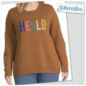 St. John’s Bay Mulitcolor Crew Neck Sweater - NWT